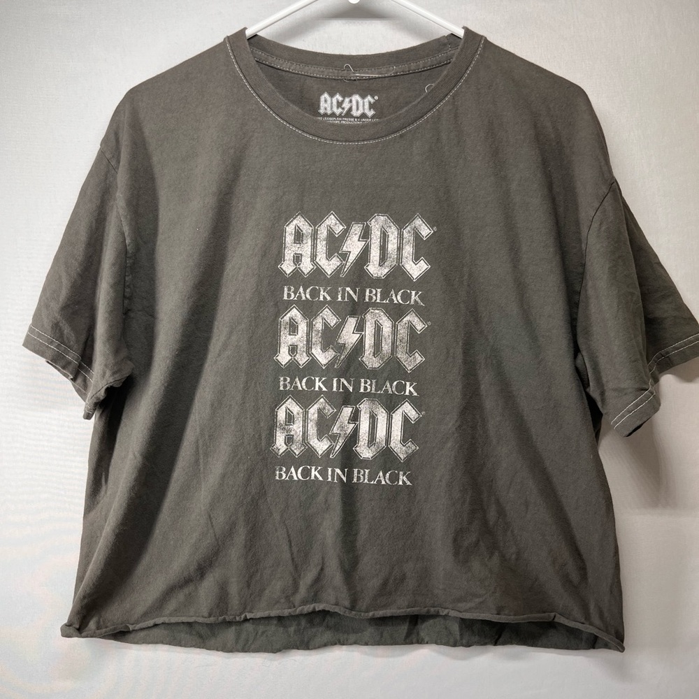 AC/DC Charcoal Gray‎ Logo Tee